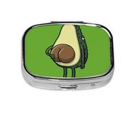 Avocado Butt Bone!,Meta Pill Box 2 Compartment Medicine Case,Portable Organizer,Rectangle Meta Portable Organizer Pill Box 691 Compartment Medicine Case