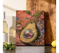Avocado Canvas Kitchen Wall Art, Contemporary Abstract Music Notes Bubbles Summer Green Wall Hanging Posters Artwork Prints Dining Room Breakfast Nook Restaurant Decor 8x10 Inch