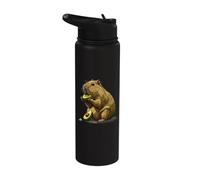 Avocado Capybara Animal Print Capybara Lover Avocado Fruit Stainless Steel Insulated Water Bottle