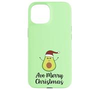 Avocado Christmas Avo Merry Plaid Santa Hat Vegan KETO Cute Case for iPhone 15