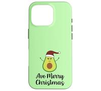 Avocado Christmas Avo Merry Plaid Santa Hat Vegan KETO Cute Case for iPhone 16 Pro