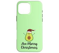 Avocado Christmas Avo Merry Plaid Santa Hat Vegan KETO Cute Case for iPhone 16 Pro Max