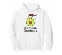 Avocado Christmas Avo Merry Plaid Santa Hat Vegan KETO Cute Pullover Hoodie