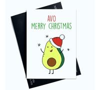 Avocado Christmas Card - Avo MERRY Christmas Funny Novelty Christmas Card For Anyone Christmas Cards SP139