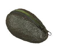 Avocado Coin Purse - twelve centimeter realistic fruit shaped coin pouch, durable zipper closure, humorous novelty wallet, multifunctional card and cash holder | compact purse for handbag backpack tra