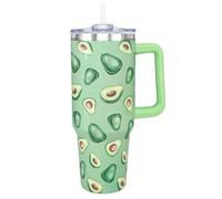 Avocado Cup 40 Oz, Avocado Gifts for Women, Avocado Water Bottles Travel Mug Coffee Cup, Avocado Stuff Ornament Accessories, Avocado Lover Gifts, Stainless Steel 40 Oz Tumbler with Handle and Straw