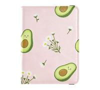 Avocado Daisy Pattern Passport Holder for Travel with Credit Card Holder Slots RFID Passport Book Holders PU Leather Travel Accessories for Women Men