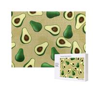 Avocado Dot Brown,500 Pieces Wooden Jigsaw Family Game Jigsaw Puzzles for Adults Teens Home Decor