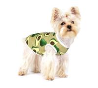 Avocado Dot Brown,Cotton Sleeveless Pet T-Shirt Soft Stretchy Puppy Breathable Vest,S
