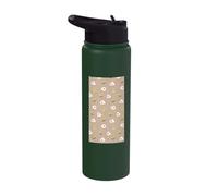 Avocado Egg Pattern on Brown Keto Diet Vegan Funny Gift Stainless Steel Insulated Water Bottle