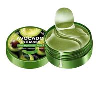 Avocado Eye Mask, 60 Pcs Under Eye Patches for Dark Circles, Puffiness, Fine Lines, Anti-Aging & Lifting Firming Cooling Gel Eye Treatment Gel Mask Deep Moisture for Dry Eye Skin, Women & Girls