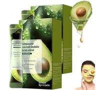 Avocado Face Mask,Compound Acid Avocado Cleansing Facial Bubble Mask,Avocados Bubble Mask,Blackhead Removal&Pore Minimizer,Organic Foam Clay Masks,Deep Pore Cleansing Facial Masks For All Skin (24Bag)