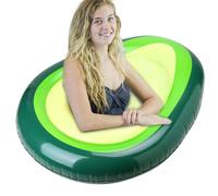 Avocado Float - Oversized Inflatable Pool Lounger for Adults | Comfortable 65x51in Floating Bed, Thick Raft for Lake, Sea, Garden Party, Outdoor Swimming, Summer Vacation Accessory