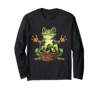 Avocado Frog Avocado Fruit Wildlife Artwork Toad Lover Long Sleeve T-Shirt