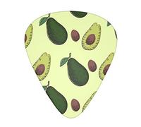 Avocado Fruit Advanced guitar pick 12 pieces Three thicknesses for bass, electric guitar, acoustic guitar bag