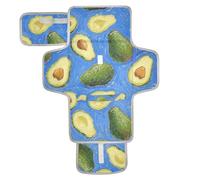 Avocado Fruit Blue Art Painting Reusable Changing pad Covers with Tissue Pocket Waterproof Pads for Baby with Built-in Pillow cambiador de pa?ales para Bebes