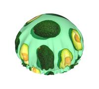 Avocado Fruit Double Layered Shower Cap For Women Reusable Suitable For Bathing Spa