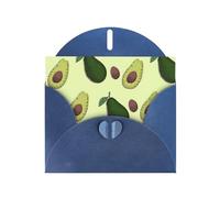 Avocado Fruit Greeting Card With Envelope, Birthday Card, Christmas Card, Invitation Card, 3 Colors