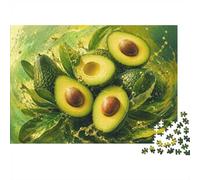 Avocado Fruit Leaf 1000pcs Mini Puzzle For Adults Challenging | 38x26cm Cardboard Home Decor Smooth Surface Birthday Gift Stress Relief
