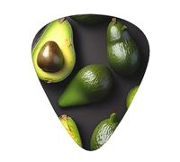 Avocado Fruit pattern print Celluloid Guitar Plectrums for Acoustic Guitar Bass,Guitar Picks with Organizer Box