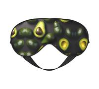 Avocado Fruit Pattern Print Soft Eye Mask – Comfortable Sleep, Elastic Nighttime Shade, Eye Covers for Travel, Meditation