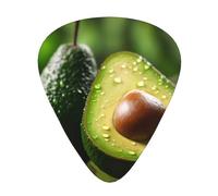 Avocado Fruit print Celluloid Guitar Plectrums for Acoustic Guitar Bass,Guitar Picks with Organizer Box