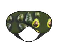 Avocado Fruit Print Soft Eye Mask â€“ Comfortable Sleep, Blocks Light, Full Eye Coverage, Ideal for Travel, Meditation