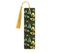 Avocado Fruit Printing 5 Pieces Wooden Bookmark for Men Women Cool Bookmarks Craft Book Marks for Reading Book Lovers
