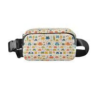 Avocado Fruit Women Men Stylish Fanny Waist Pack for Cycling Hiking Gym, Various Funny Frogs Safari Mushroom Princess, One Size