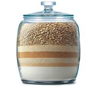 AVOCADO GOODS 2.5 Gallon Glass Jar with Lid, Bulk Grain Pantry Storage Jars with Lids for Kitchen Storage of Flour, Rice, Beans, Candy, Cookies - Large Glass Jar with Lid & Wide Mouth Opening