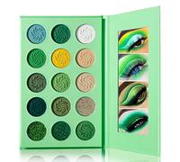 Avocado Green Eyeshadow Palette DE'LANCI 15 Color Bright Eye Shadow Halloween Makeup Pallete Matte Shimmer Glitter Highly Pigmented Vegan Eye Shadow Powder Long Lasting Cosmetic