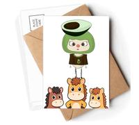 Avocado Green Healthy Delicious UU Postcards Envelopes Cards Mailing Year Horse