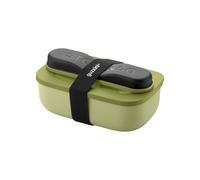 Avocado green LUNCH BOX SET WITH TRAVEL CUTLERY 'STORE&GO' "ON THE GO"