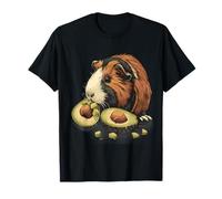 Avocado Guinea Pig Animal Print Wildlife Nature Artwork T-Shirt