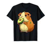 Avocado Guinea Pig Colourful Fruit Animal Lovers Animal Art T-Shirt