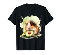 Avocado Guinea Pig Watercolor Artwork Guinea Pig Lover T-Shirt
