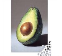 Avocado Half with Seed - Still Life 1000-Piece Puzzle for Adults, 38x26cm/1000pcs, White Card with A Low-dust Finish; An At-home Challenge for Leisure Time