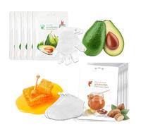 Avocado & Honey Foot Hand Mask Set 10 Packs Repairing Dry Skin Elitzia | Multipack Repairing Masks Peeling Mask Women Dry Cracked Gift Set