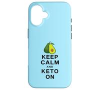 Avocado Keep Calm And Keto On Ketogenic Low-Carb Lifestyle Case for iPhone 16