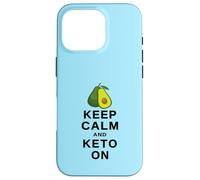 Avocado Keep Calm And Keto On Ketogenic Low-Carb Lifestyle Case for iPhone 16 Pro