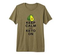 Avocado Keep Calm and Keto On Ketogenic Low-Carb Lifestyle Premium T-Shirt