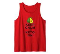 Avocado Keep Calm and Keto On Ketogenic Low-Carb Lifestyle Tank Top