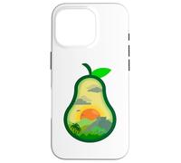 Avocado Line Art Minimalist Mexico Tropical Vacations Vibe Case for iPhone 16 Pro