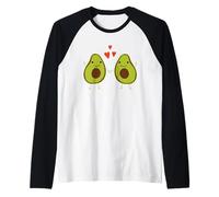 Avocado Love Heart Partner Flirt Vegan Forgiveness Gift Raglan Baseball Tee