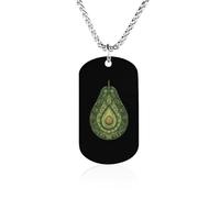 Avocado Mandalas Pattern Metal Pendant Necklace Chain Personalized Graphic Jewellery
