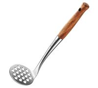 Avocado Masher - Small Potato Masher Stainless Steel Wooden Handle Smasher Tool for Eggs Beans Meat Vegetables Berries