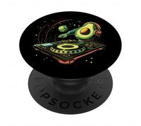 Avocado Music DJ Turntable DJ Avocado Fruits EDM Space PopSockets Adhesive PopGrip