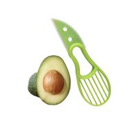 Avocado Peeler 3 in 1 Tool - Hassle-free Avocado Slicer, Pitter & Scooper - Kitchen Gadget for Hass Avocados - Easy to Use, Plastic Avocado Knife, Green - Must-Have Avocado Accessory!
