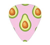 Avocado Print Pink,12 Pcs Guitar Pick,3 Different Thickness Plectrums for Acoustic Guitar Bass Ukulele (0.46mm 0.96mm 0.71mm)