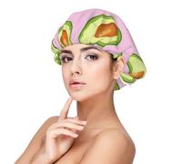 Avocado Print Pink,Adult's Satin Sleeping Cap - Women's Elastic Sleep Bonnet, Adjustable Overnight Hair Cover